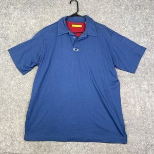Mountain Dew Polo Shirt Mens Large Cotton Blue Vintage Y2k